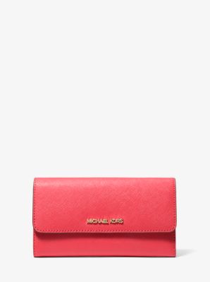 Jet Set Travel Crossgrain Leather Tri-Fold Wallet | Michael Kors