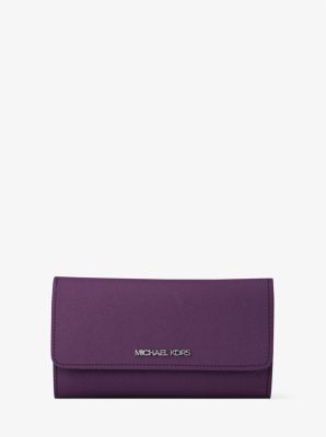 Porte-carte De Voyage Mala Leather Pour Femmes - Cuir Souple, Motif Fleur Appliqué, Format Compact 7x10.5cm