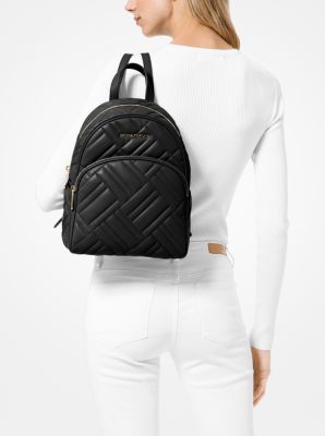 Michael michael kors abbey 2025 medium quilted leather backpack