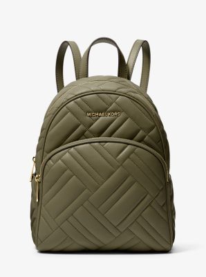 michael kors abbey medium quilted leather backpack