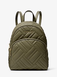 Abbey Medium Quilted Leather Backpack - OLIVE - 35S9GAYB2T