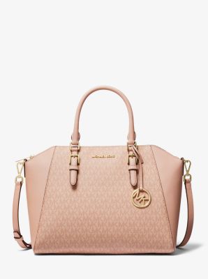 Ciara Large Saffiano Leather Satchel Michael Kors