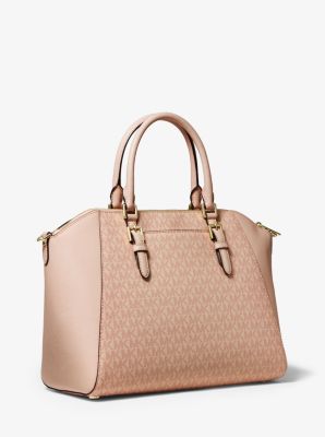 Ciara large saffiano hotsell leather satchel michael kors