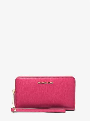 Michael kors pebbled on sale leather smartphone wristlet