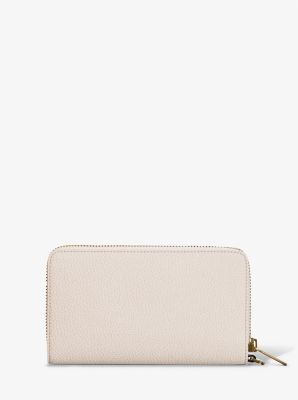 Grande pochette-bracelet en cuir grainé pour téléphone intelligent