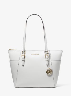 Charlotte Large Saffiano Leather Top-Zip Tote Bag | Michael Kors