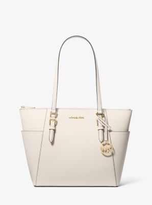 Charlotte Large Saffiano Leather Top-Zip Tote Bag
