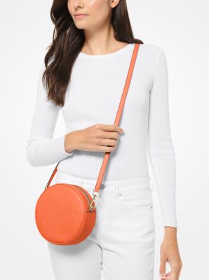 Fulton Small Logo Debossed Leather Canteen Crossbody Bag