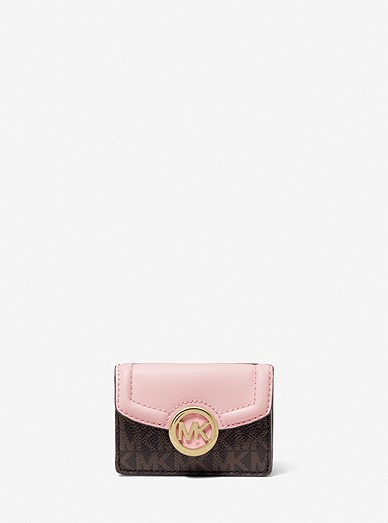 Fulton Extra-small Logo And Leather Tri-fold Wallet | Michael Kors