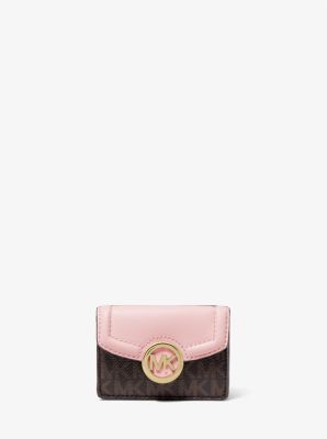 Fulton Extra-Small Logo and Leather Tri-Fold Wallet | Michael Kors