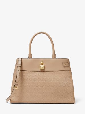 Gramercy Large Logo Debossed Satchel 