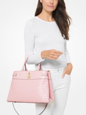 Gramercy Large Logo Debossed Satchel Michael Kors