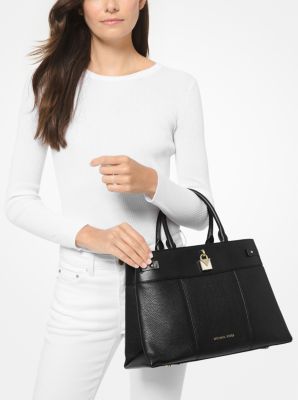 Michael kors gramercy on sale large leather satchel