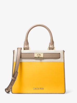 Michael Kors Kenly Large Signature Logo Tape Tote Bag In Yellow