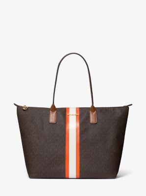 Large Logo Stripe Tote Bag | Michael Kors