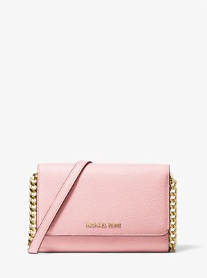 jet set travel medium pebbled leather convertible crossbody bag