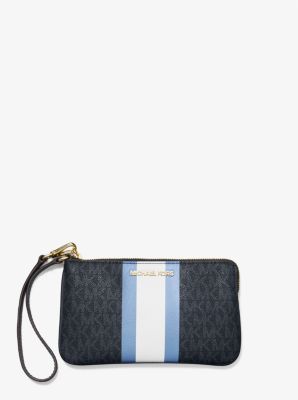 Jet Set Travel Large Logo Stripe Wristlet | Michael Kors