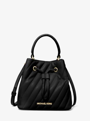 black quilted michael kors bag