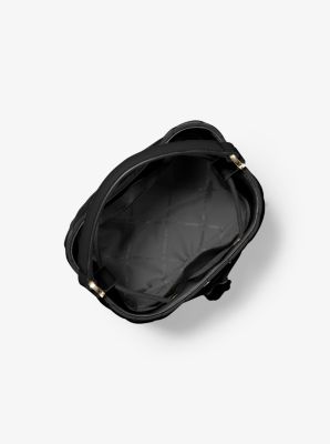 Michael Kors, Bags, Mk Suri Small Bucket Crossbody Quilted Black Gold