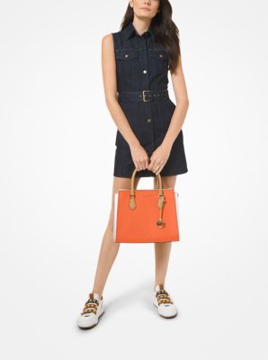 Hope Large Color-Block Saffiano Leather Satchel | Michael