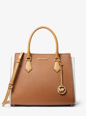  Hope Large Saffiano Leather Satchel : Clothing, Shoes