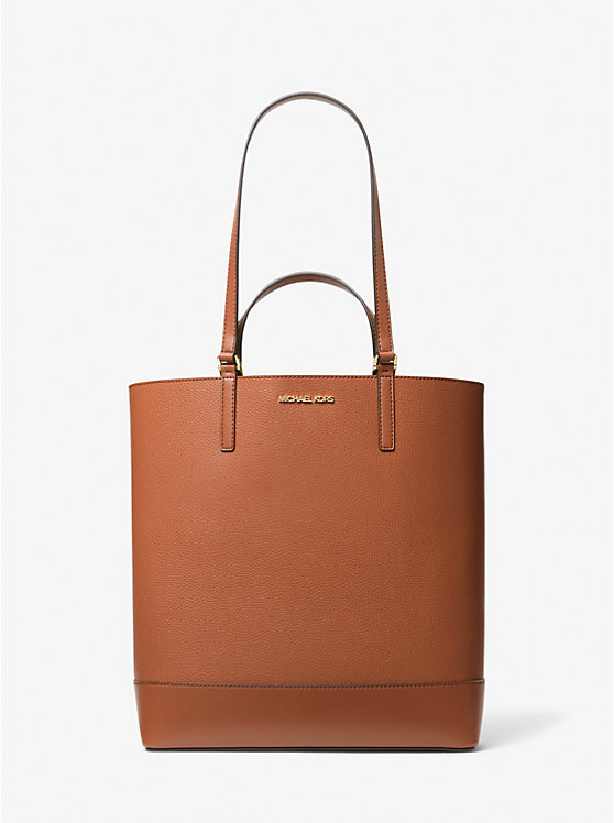 Kelli Large Two-Tone Pebbled Leather Tote Bag image number 0