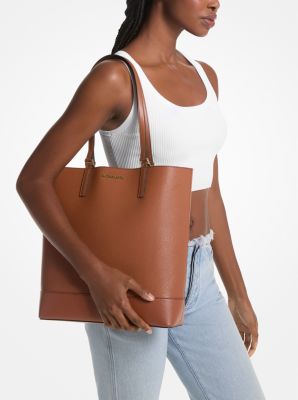 Kelli Large Two-Tone Pebbled Leather Tote Bag