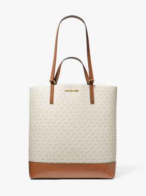 Michael Kors Kelli Large Two-tone Logo Tote Bag In Natural | ModeSens