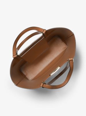 Kelli Large Two-Tone Logo Tote Bag