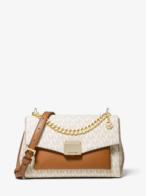 Lita Medium Two-Tone Logo Crossbody Bag