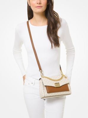 Lita Medium Two-Tone Logo Crossbody Bag | Michael Kors Canada