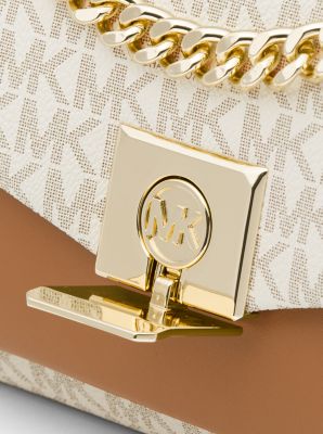 Michael Kors Lita Medium Two-Tone Logo Crossbody Bag Ballet