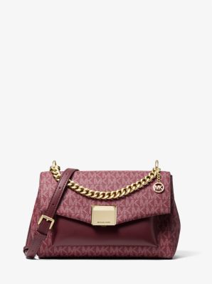 Lita Medium Two-Tone Logo Crossbody Bag | Michael Kors