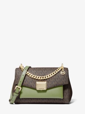 Lita Medium Two-Tone Logo Crossbody Bag | Michael Kors