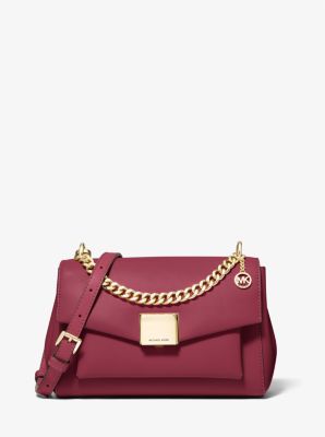 Michael Kors Maisie Medium Pebbled Leather 3-in-1 Crossbody Bag - Merlot