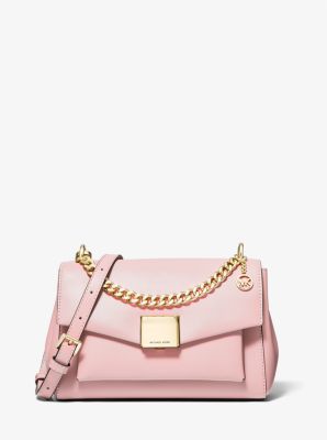 Michael Kors Lita Medium Logo Crossbody Bag, Dark Powder Blush: Handbags