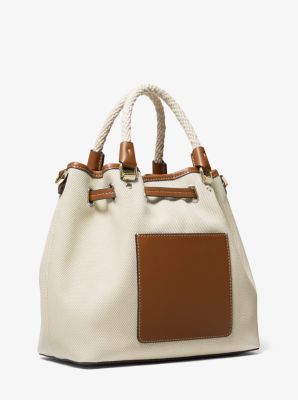 Michael Kors Blakely Large Canvas Tote Bag- Natural New W/Tags