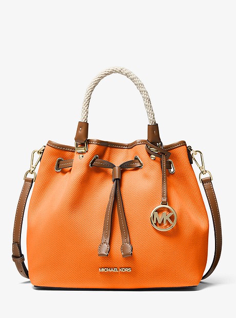 Blakely Large Canvas Bucket Bag - TANGERINE - 35T0GZLL3C