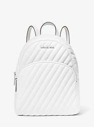 Abbey Medium Quilted Leather Backpack - OPTIC WHITE - 35T0SAYB8L