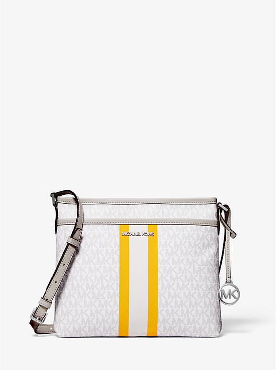 MICHAEL KORS: Bedford Small Logo Stripe Crossbody Bag $69.00