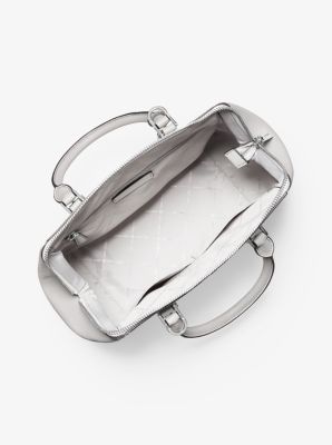 Charlotte Large Logo and Leather Satchel