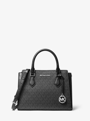 Hope Medium Logo and Leather Satchel | Michael Kors