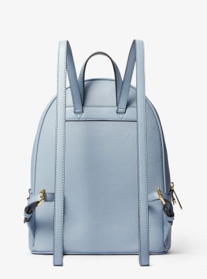 Michael Kors Adina Medium Pale Blue Pebble Leather Convertible Backpac