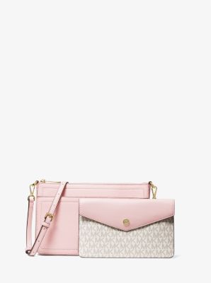 Michael Kors Maisie Medium Pebbled Leather 3-in-1 Crossbody Bag In Pink ...