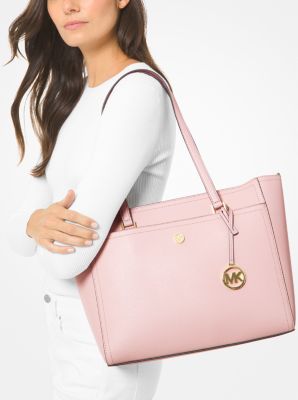 Michael Kors, Bags, Michael Kors Pale Pink Maisie Medium Pebbled Leather  3in Crossbody Bag