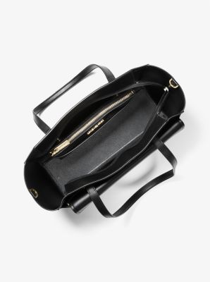 Cayla Top Handle Satchel Handbags Crocodile Bag Designer Purse Leather Tote Bags (Black)