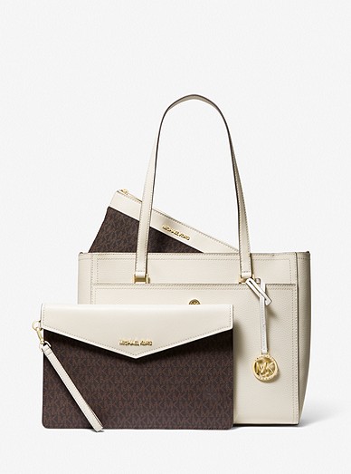 Maisie Large Pebbled Leather 3-in-1 Tote Bag | Michael Kors