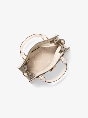 Bolso satchel Hamilton peque&ntilde;o de piel in CREMA CLARO | Michael Kors