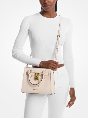 Hamilton Small Leather Satchel in LT CREAM | Michael Kors
