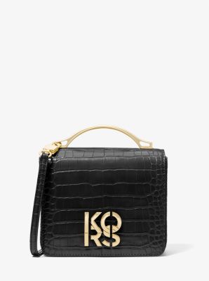 Michael Kors Greenwich Small Saffiano Leather Crossbody Bag (Black):  Handbags: .com